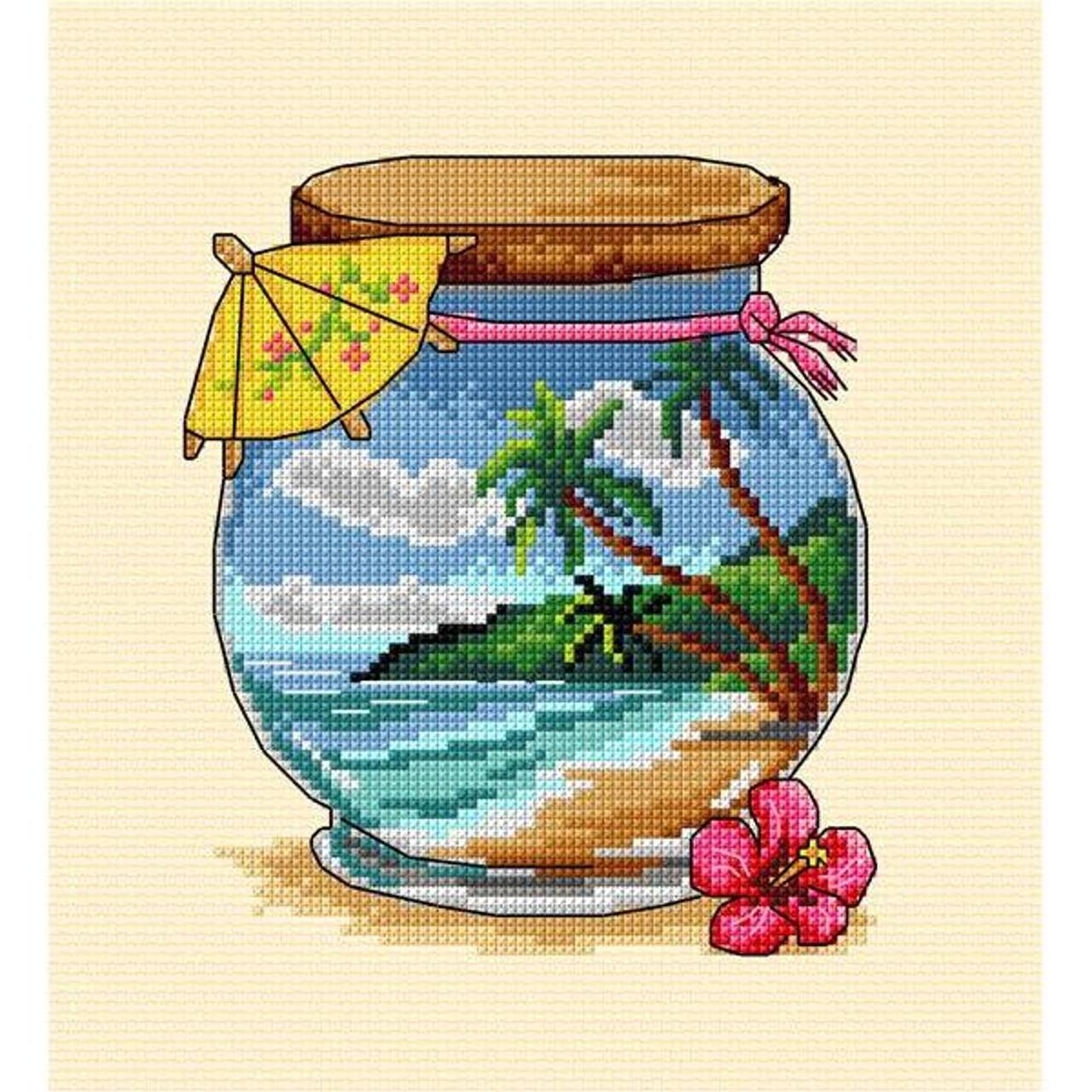 Orchidea Vacation Memories Tropical Sea Complete Counted Cross Stitch Kit
